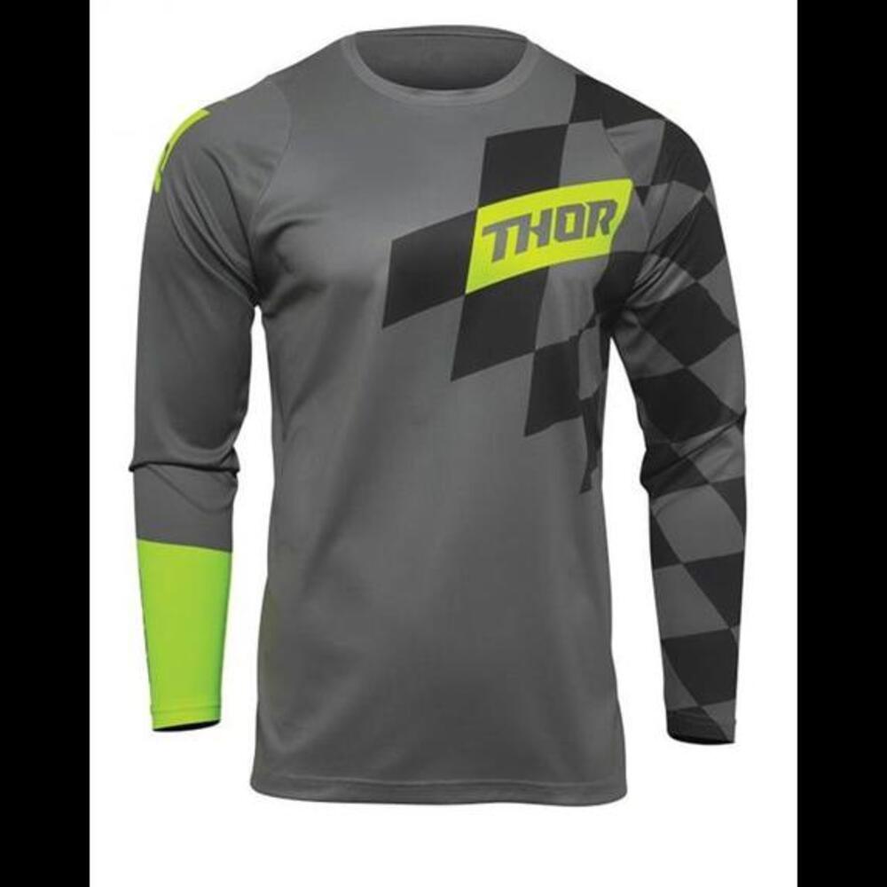 Thor | Sector Birdrock | Motocross Jersey | Y | LG | Acid & Grey